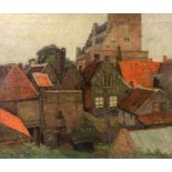 SCHÖNLEBER, GUSTAV Bietigheim 1851 - 1917 Karlsruhe "Blick aus dem Speicherfenster" (auf Besigheim).