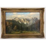 SCHEUERER, OTTO München 1862 - 1934 Alpenlandschaft. Öl/Lwd., signiert und ortsbez.: Mchn.(