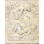 ERNST YELIN Stuttgart 1900 - 1991 Zwei Akte. Keramikrelief. 14x10,7cm ERNST YELIN Stuttgart 1900 -