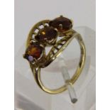 DAMENRING 585/000 Gelbgold mit Madeiratopas. Brutto ca. 4,9g, Gr. 58 A LADIES RING 585/000 yellow