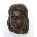 KURZ, KONRAD München 1936 Mädchenkopf. Patinierte Bronze, innen signiert und dat.: 1987. H.17cm