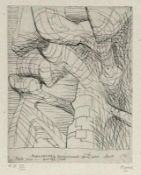MOORE, HENRY Castleford 1898 - 1986 Much Hadham "Elephant Skull Plate V" (Originaltitel). Radierung,
