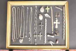 LOT VON 23 TEILEN SILBERSCHMUCK A LOT OF 23 SILVER JEWELLERY ITEMS