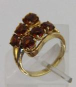 DAMENRING 585/000 Gelbgold mit Madeiratopas. Brutto ca. 6,3g, Gr. 56 A LADIES RING 585/000 yellow