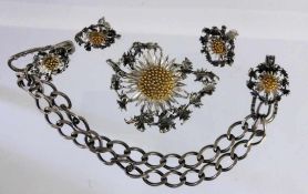 3 TEILE TRACHTENSCHMUCK Silber. 3 COSTUME JEWELLERY ITEMS Silver.