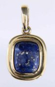 ANHÄNGER 585/000 Gelbgold mit Lapislazuli. H.2cm, Brutto ca. 4,5g A PENDANT 585/000 yellow gold