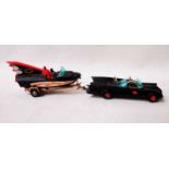 Corgi Toys, Batman Batmobile with Glastron Bat Boat on trailer