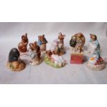 A collection of ten Royal Albert Beatrix Potter figures including: Alderman Ptolemy, Hunca Munca