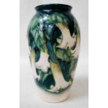 A Moorcroft pottery Vase of baluster form decorated by Anji Davenport in the Angels Trumpet pattern,