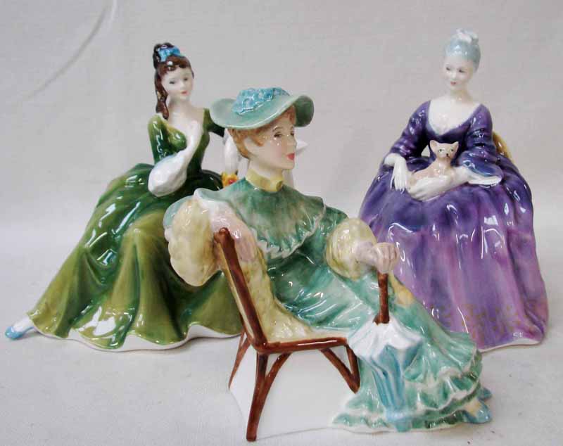 Royal Doulton, three Figural Models, Charlotte HN2421, Secret Thoughts HN2382, Ascot HN2356 (3)