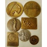 Seven English and European bronze and white metal Medals as follows: Joseph Witterwulghe, L'