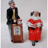 Royal Doulton, two Figural Models, The Auctioneer HN2988, The Judge HN2442 (2)