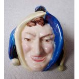 A Royal Doulton miniature pottery Wall Mask as The Jester, HN1609, impressed number indistinct,