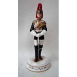 A Michael Sutty porcelain Military Figure, The Blues and Royals 1980's, limited edition 224 of