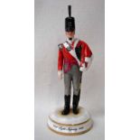 A Michael Sutty porcelain Military Figure, 43rd Light Infantry 1812, limited edition 68 of 250,