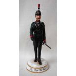 A Michael Sutty porcelain Military Figure, Kings Royal Rifle Corps, limited edition 33 of 250,