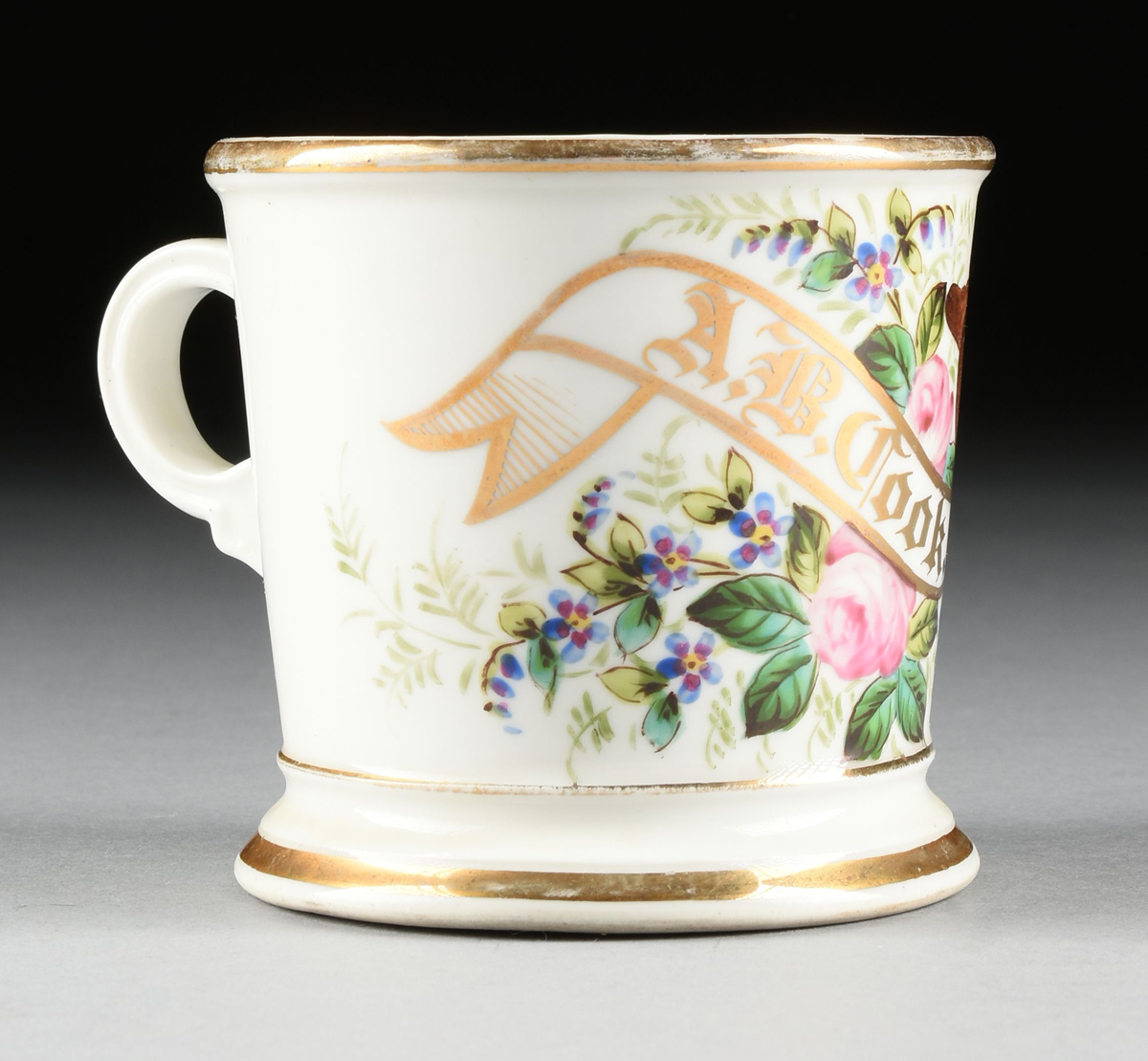 A EUGENE BERNINGHAUS TRANSFER PRINTED PORCELAIN OCCUPATIONAL SHAVING MUG -- PATRIOT, CINCINNATI, - Image 3 of 4