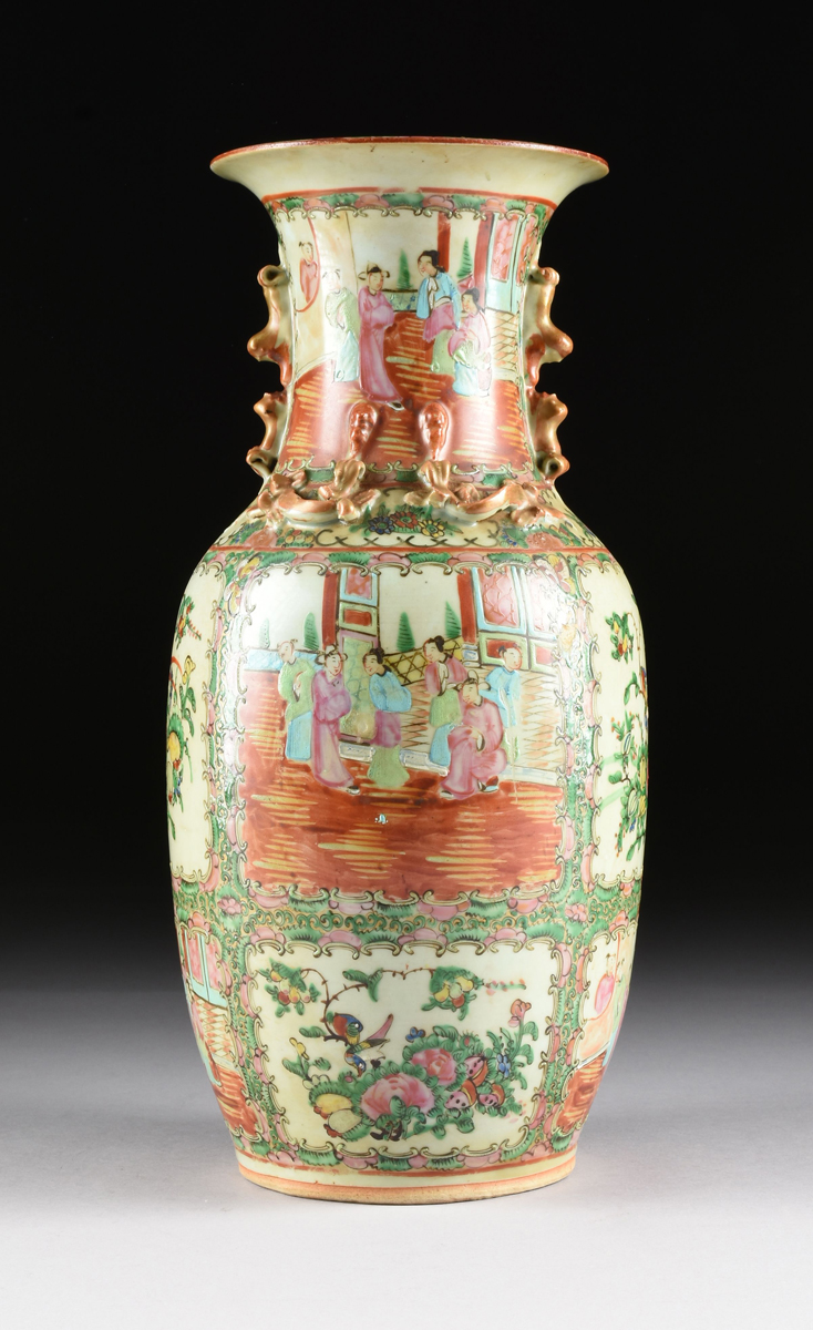 A PAIR OF CHINESE EXPORT PORCELAIN "ROSE MEDALLION" PATTERN VASES, 20TH CENTURY, each of baluster - Image 2 of 13