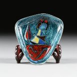 MARCELLO FANTONI (Italian b. 1915) GLAZED CERAMIC PIN TRAY, FLORENCE, ITALY, CIRCA 1950-1960, in