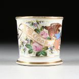 A EUGENE BERNINGHAUS TRANSFER PRINTED PORCELAIN OCCUPATIONAL SHAVING MUG -- PATRIOT, CINCINNATI,