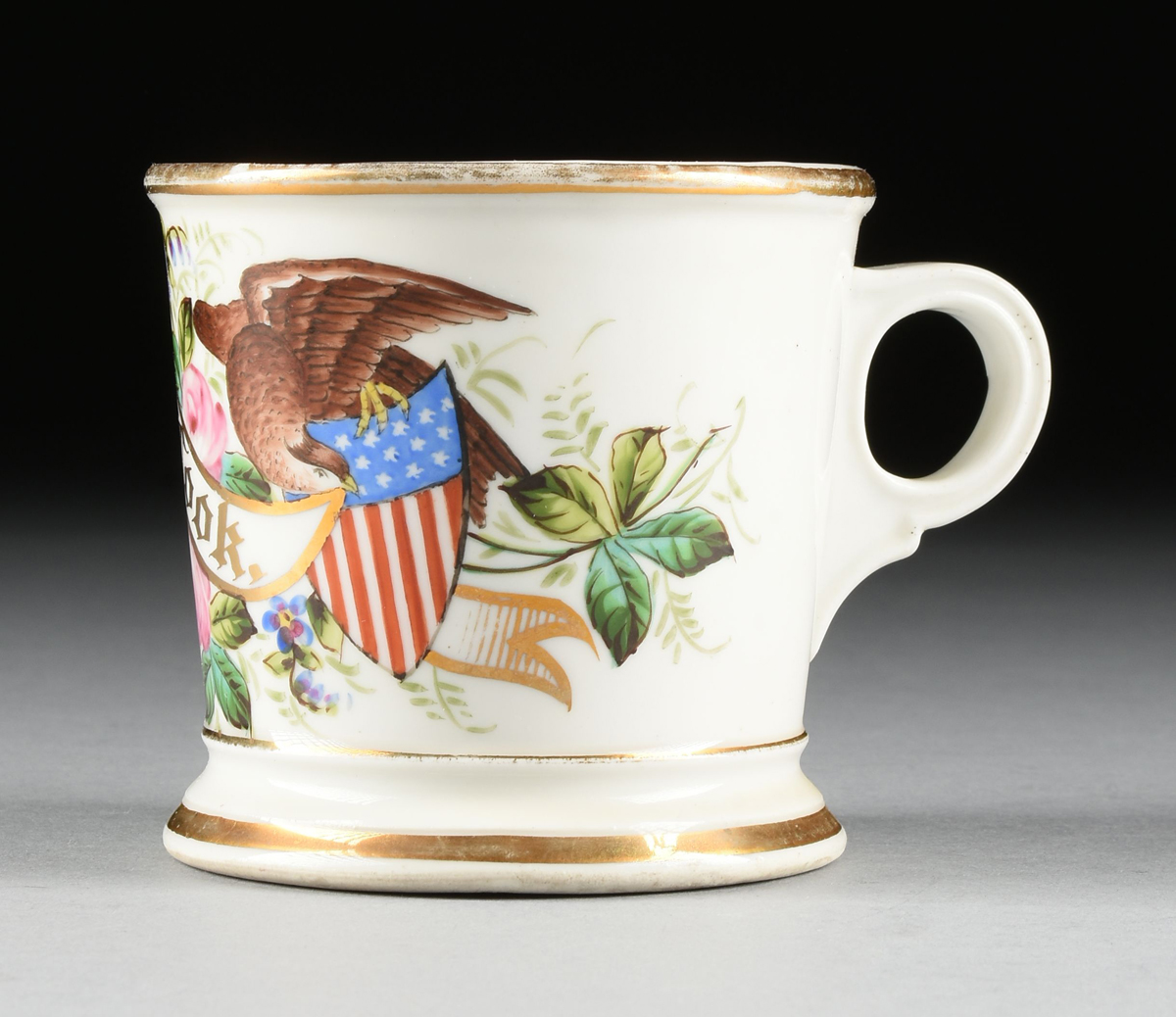 A EUGENE BERNINGHAUS TRANSFER PRINTED PORCELAIN OCCUPATIONAL SHAVING MUG -- PATRIOT, CINCINNATI, - Image 2 of 4