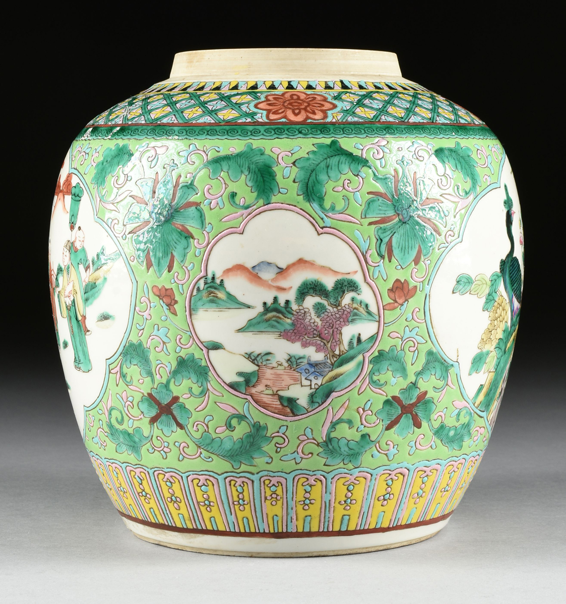 A PAIR OF CHINESE "FAMILLE VERTE" PORCELAIN GINGER JARS WITH LIDS, REPUBLIC PERIOD CIRCA 1917- - Image 9 of 14