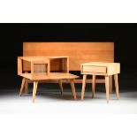 A GROUP OF THREE RUSSEL WRIGHT (American 1904-1976) "AMERICAN MODERN" BIRCH CASE PIECES, FOR