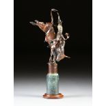 RICK TERRY (American 20th Century) A LIMITED EDITION BRONZE SCULPTURE, "The Twister," signed,