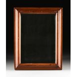 A COLONIAL CHERRY MIRROR, CIRCA 1770, of rectangular form with ogee shaped frame and bevel edged