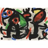 JOAN MIRO (Spanish 1893-1983) A LITHOGRAPH, "Abstract," on paper. 20" x 15"