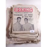 Approximately 60 copies of Boxing News from the 50's/60's/70's including Joe Frazier, Henry