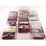 A group of books on fly fishing