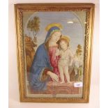 A copy after Pinturichio - watercolour of the virgin and child by C W Armstead, 38 x 26cm