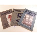 Three Bairnsfather WWI 'Fragments from France' magazines Nos 1,5 and 7