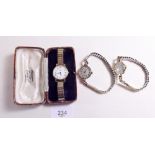 A 9ct gold ladies Rotary wrist watch, another Rotary wrist watch and a Pulsar watch