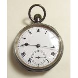 A silver pocket watch