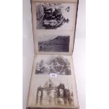 A WWI small part album of photographs showing military gun placements at Mafeking, Ladysmith, convoy