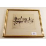Percy Robertson - etching Buckingham Palace - 14 x 19cm