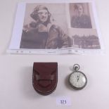 A WWII Air Ministry Flight Stop Watch - working with photograph of owner George Wiseman and his