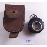 A WWI military compass by Pillischer in leather case