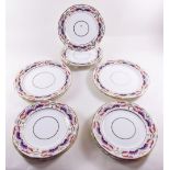 A Thomas Goode & Co set of nine tea plates and three luncheon plates pattern No 1368 - plus two more