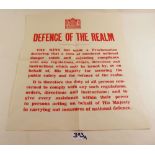 A WWII Defence of the Realm Poster