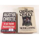 Agatha Christie "4.50 from Paddington" first edition 1957 and Victor Canning "The Crimson Chalice"