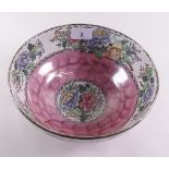 A Maling Peony Rose fruit bowl - 21cm dia