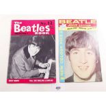 Two items of Beatles memorabilia including the Beatles Book No 12 July 1964 and Beatles John