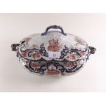 A Stoke Pottery Melrose large tureen printed in Imari colours