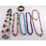 A good selection of stone and glass beads