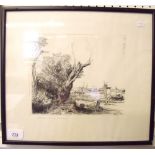 An early 20th century etching after Rembrandt - 30 x 34cm