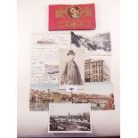 A small group of postcards including 'Morocco, Canary Islands & Madeira Steamer' card and a