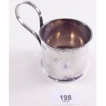 A silver cup with handle 142g, Sheffield 1934